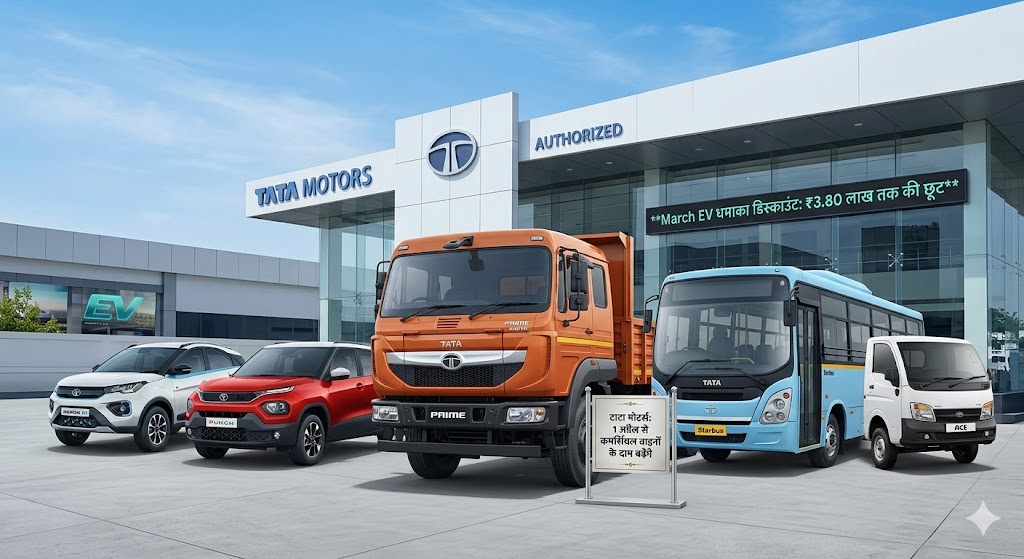 "टाटा मोटर्स के 2026 के नए कमर्शियल ट्रक और ईवी कारें: दाम और डिस्काउंट अपडेट|"