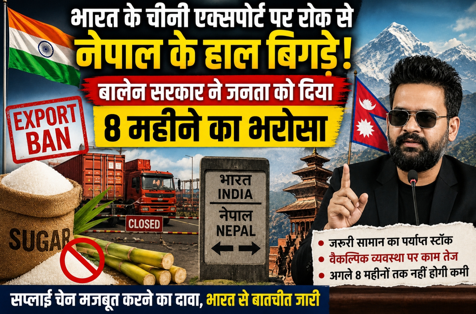 भारत नेपाल एक्सपोर्ट विवाद