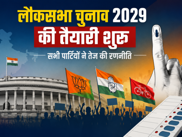 लोकसभा चुनाव 2029 न्यूज पोस्टर