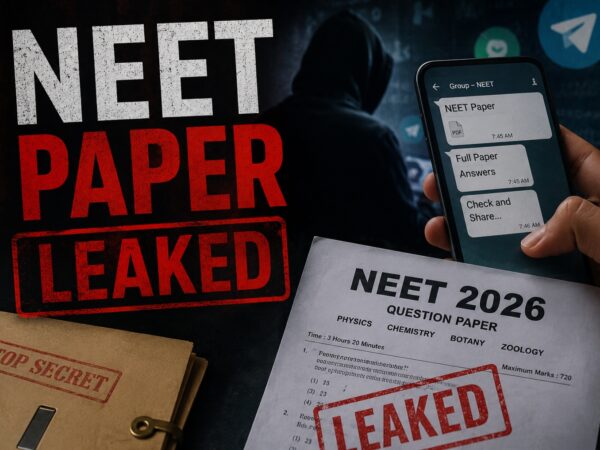 NEET पेपर लीक का प्रतीकात्मक दृश्य|