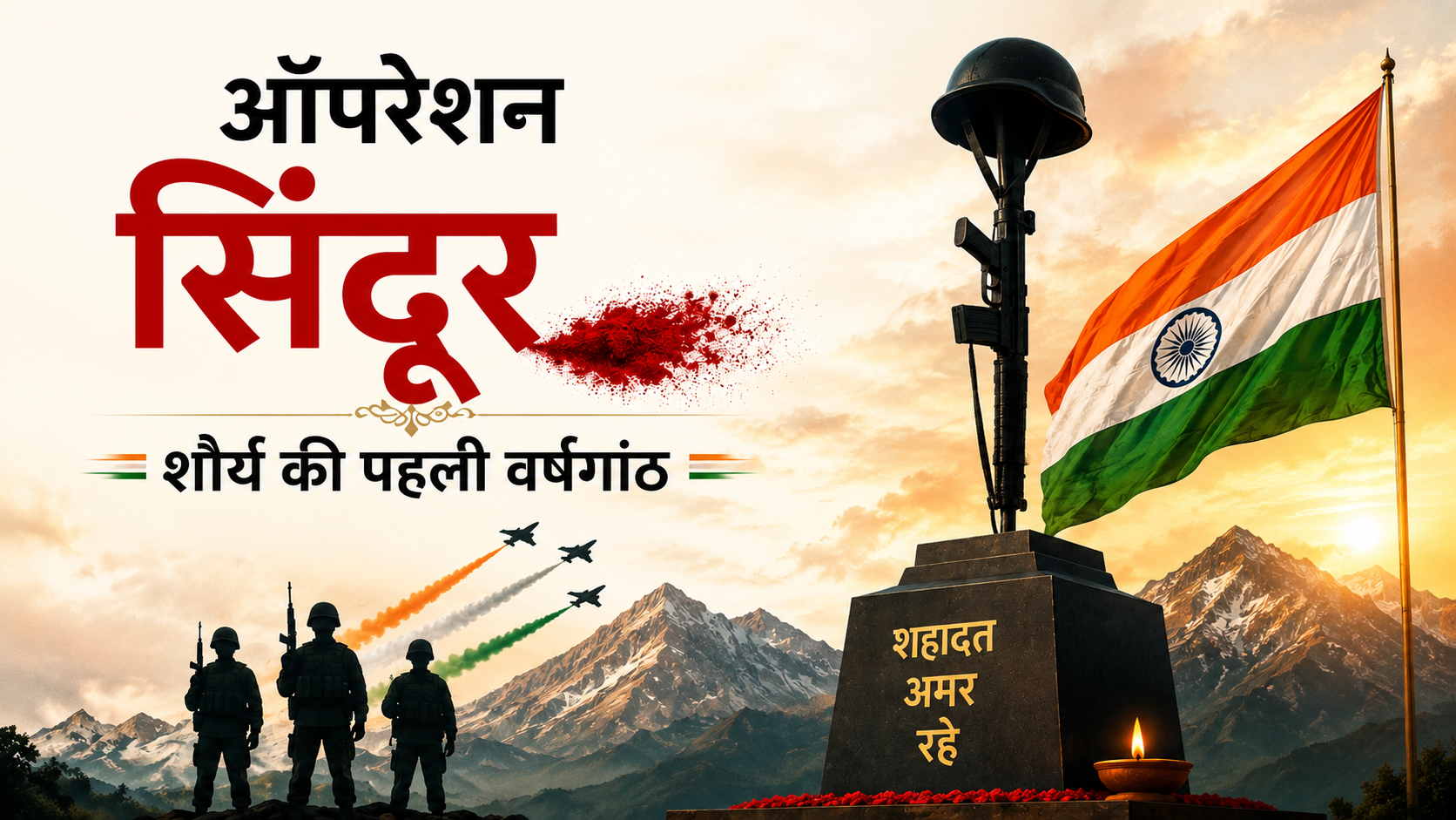 ऑपरेशन सिंदूर शौर्य दिवस श्रद्धांजली पोस्टर 