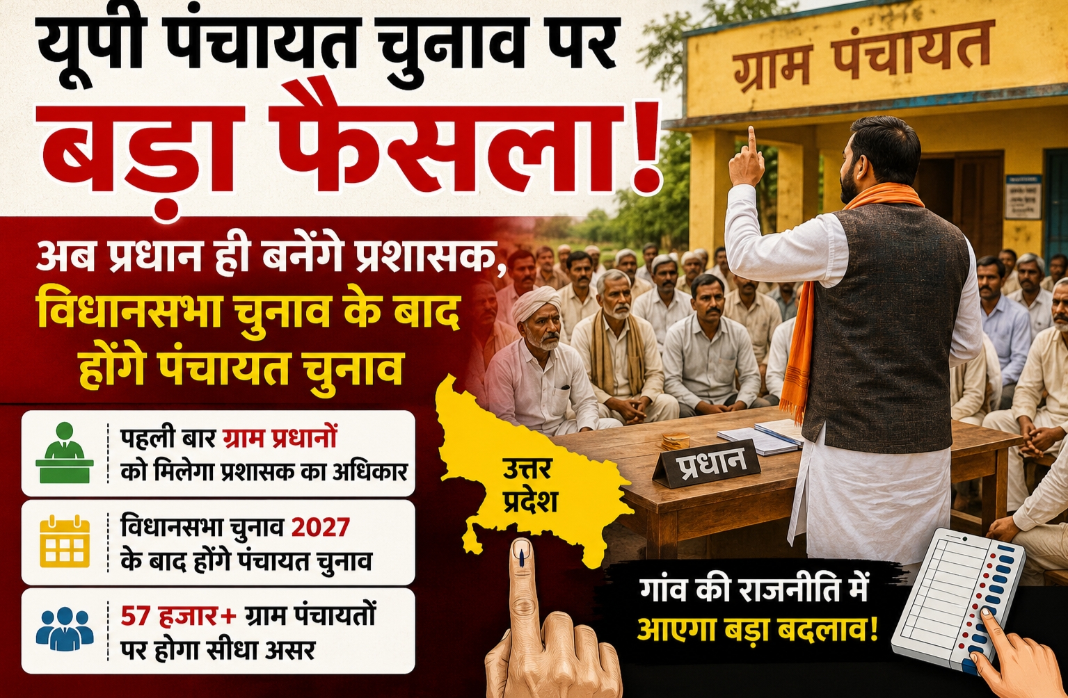 यूपी पंचायत चुनाव पर बड़ा फैसला