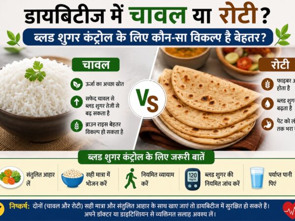 डायबिटीज में चावल या रोटी कौन बेहतर हैं