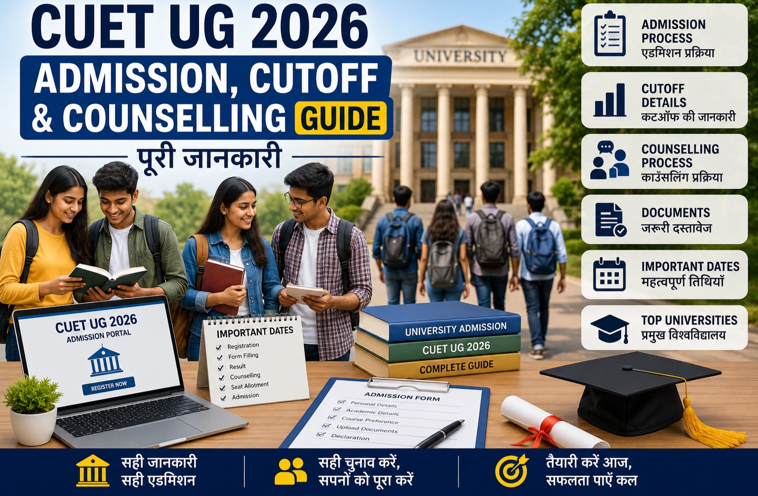 CUET UG 2026 Admission, Cutoff, Counselling Guide.