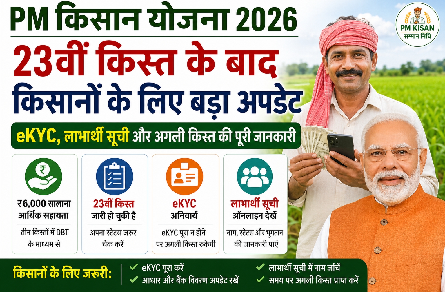 PM Kisan Yojana 2026 Latest update.