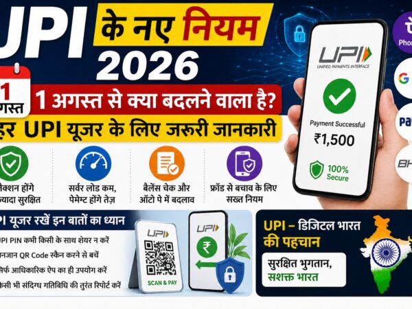 UPI के नए नियम 2026 और डिजिटल भुगतान अपडेट.