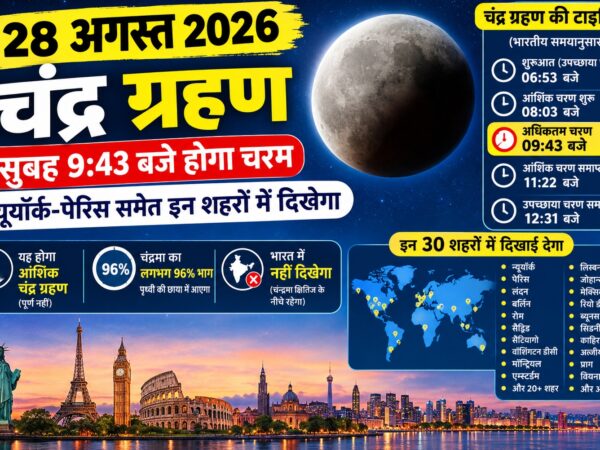 28 अगस्त 2026 चंद्र ग्रहण Lunar Eclipse.