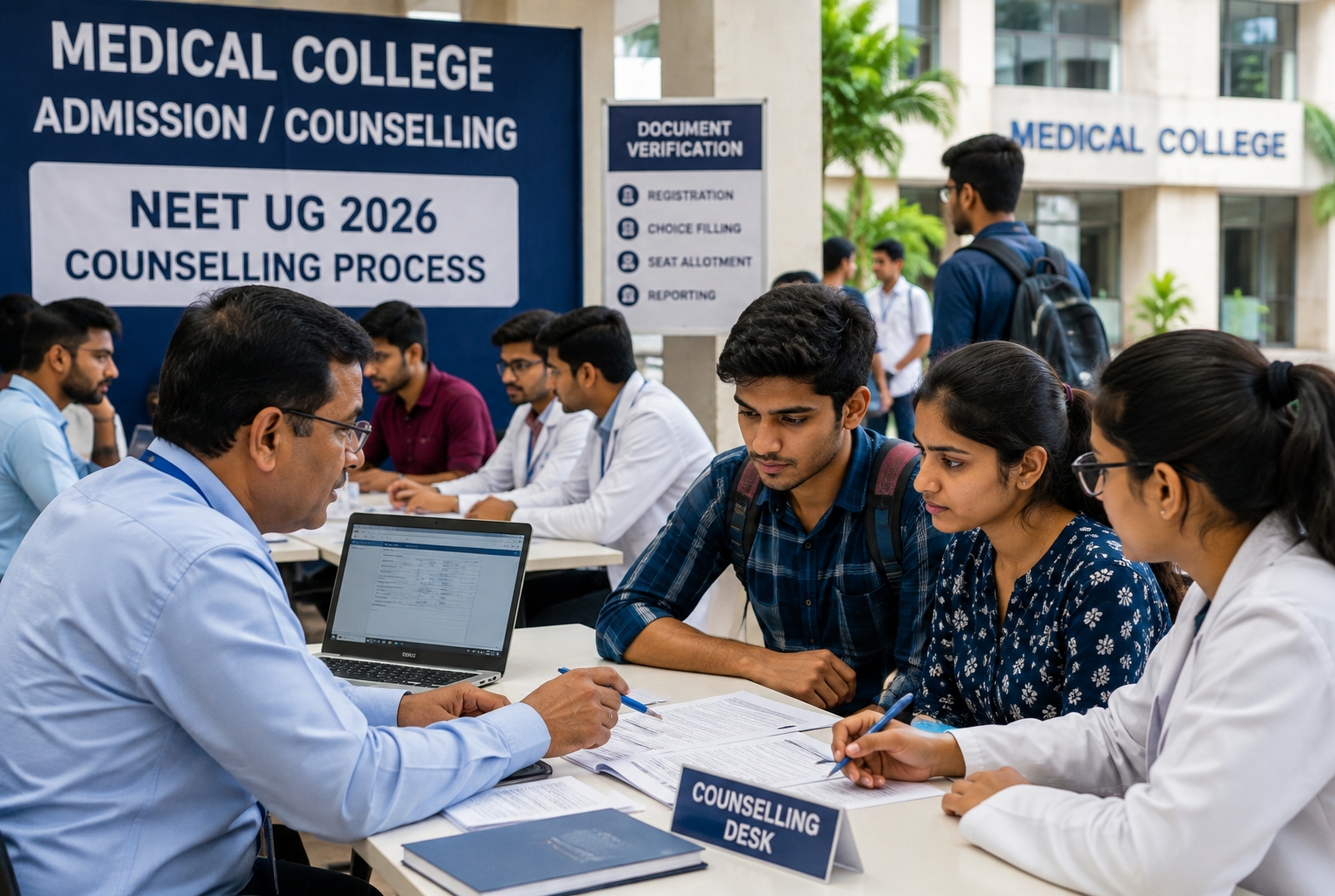 counselling process for MBBS admission.