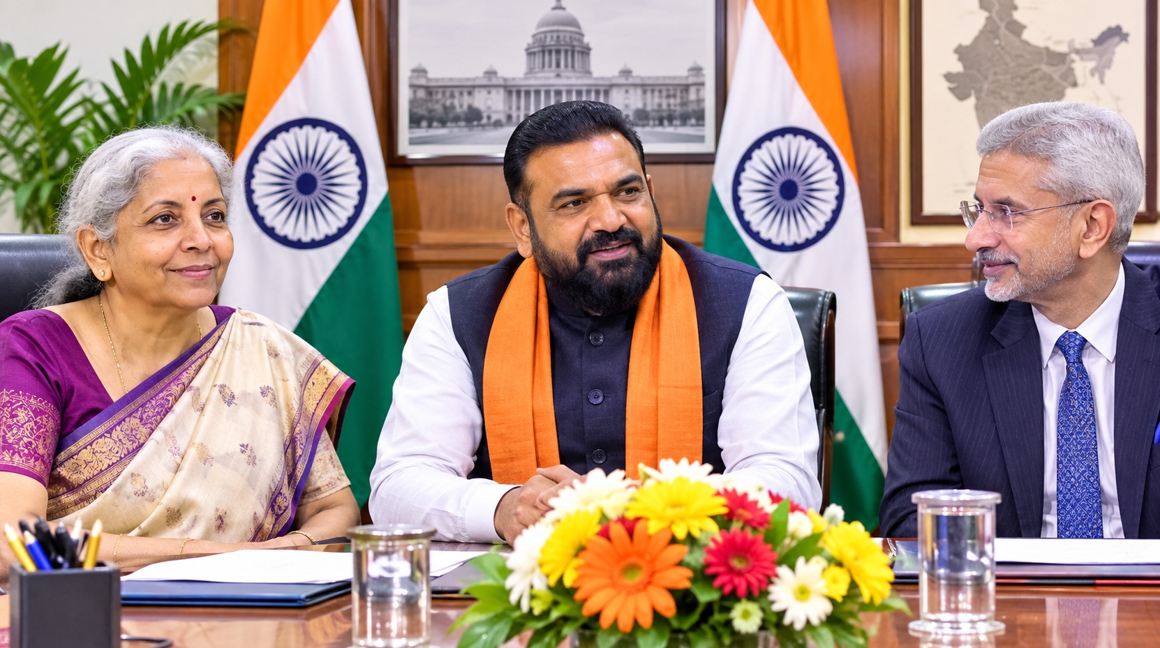 केंद्रीय मंत्रियों के साथ बिहार CM की बैठक.