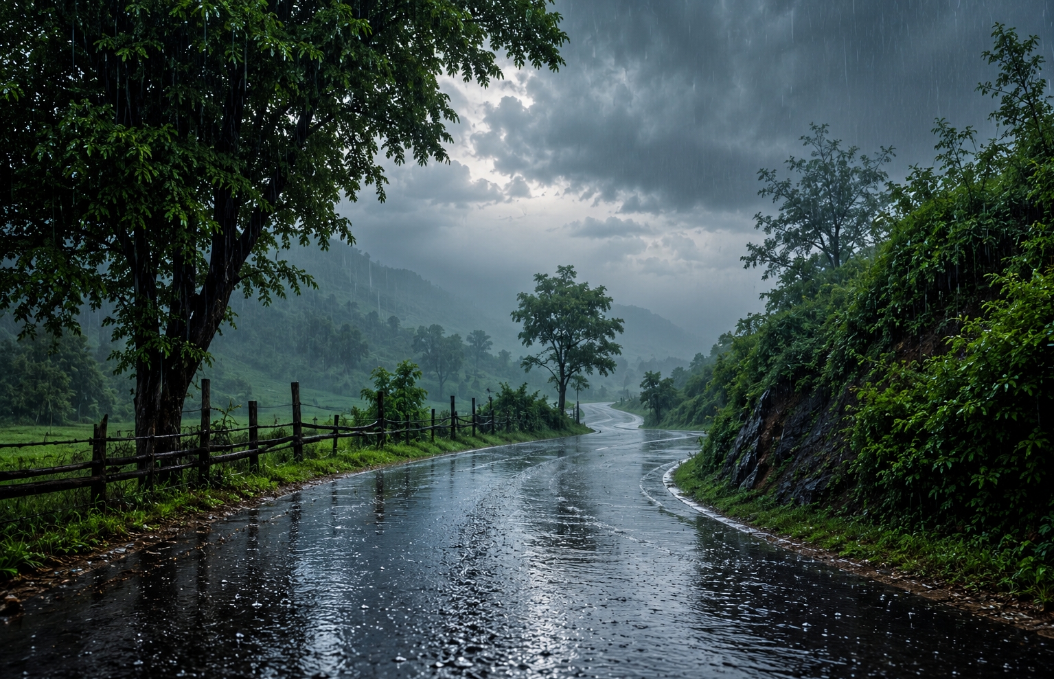 उत्तर प्रदेश में बारिश का मौसम.